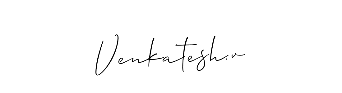 It looks lik you need a new signature style for name Venkatesh.v. Design unique handwritten (Allison_Script) signature with our free signature maker in just a few clicks. Venkatesh.v signature style 2 images and pictures png