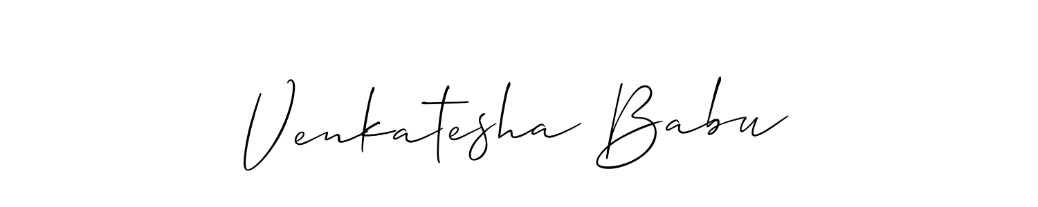 Also we have Venkatesha Babu name is the best signature style. Create professional handwritten signature collection using Allison_Script autograph style. Venkatesha Babu signature style 2 images and pictures png
