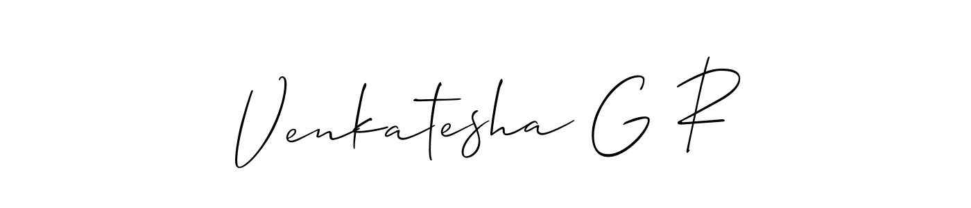 This is the best signature style for the Venkatesha G R name. Also you like these signature font (Allison_Script). Mix name signature. Venkatesha G R signature style 2 images and pictures png