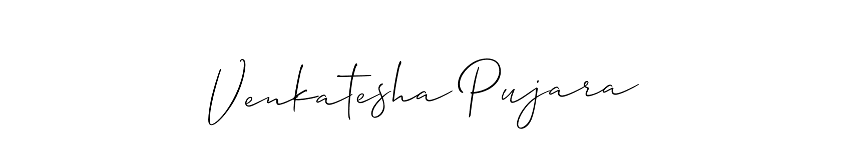 Use a signature maker to create a handwritten signature online. With this signature software, you can design (Allison_Script) your own signature for name Venkatesha Pujara. Venkatesha Pujara signature style 2 images and pictures png