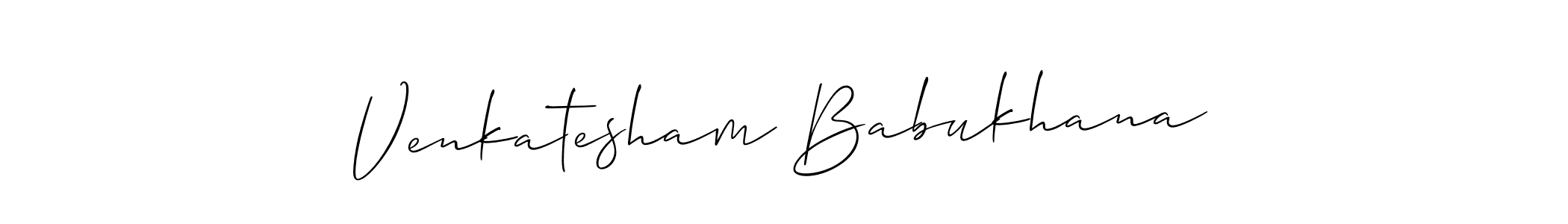 Also we have Venkatesham Babukhana name is the best signature style. Create professional handwritten signature collection using Allison_Script autograph style. Venkatesham Babukhana signature style 2 images and pictures png