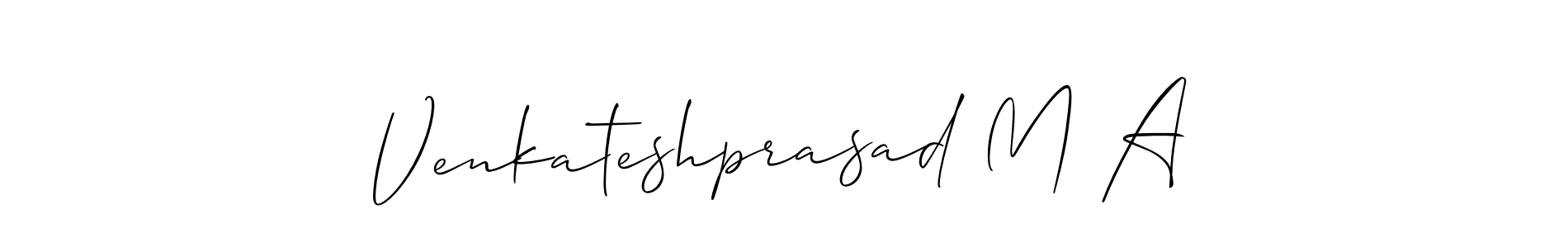 You should practise on your own different ways (Allison_Script) to write your name (Venkateshprasad M A) in signature. don't let someone else do it for you. Venkateshprasad M A signature style 2 images and pictures png