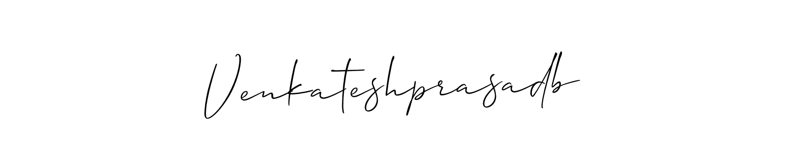 Also we have Venkateshprasadb name is the best signature style. Create professional handwritten signature collection using Allison_Script autograph style. Venkateshprasadb signature style 2 images and pictures png