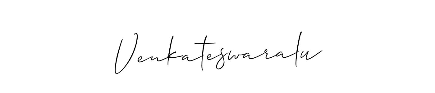 if you are searching for the best signature style for your name Venkateswaralu. so please give up your signature search. here we have designed multiple signature styles  using Allison_Script. Venkateswaralu signature style 2 images and pictures png