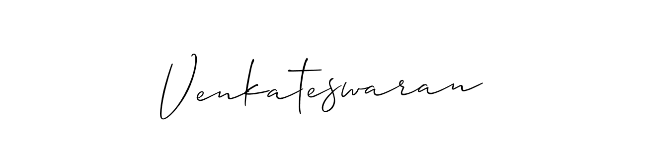 Create a beautiful signature design for name Venkateswaran. With this signature (Allison_Script) fonts, you can make a handwritten signature for free. Venkateswaran signature style 2 images and pictures png