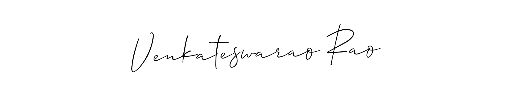 Use a signature maker to create a handwritten signature online. With this signature software, you can design (Allison_Script) your own signature for name Venkateswarao Rao. Venkateswarao Rao signature style 2 images and pictures png
