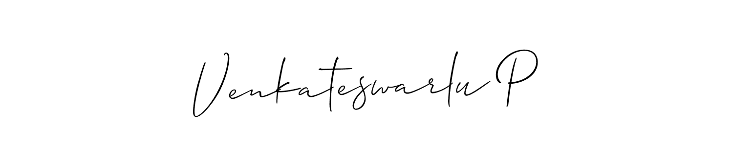 Create a beautiful signature design for name Venkateswarlu P. With this signature (Allison_Script) fonts, you can make a handwritten signature for free. Venkateswarlu P signature style 2 images and pictures png