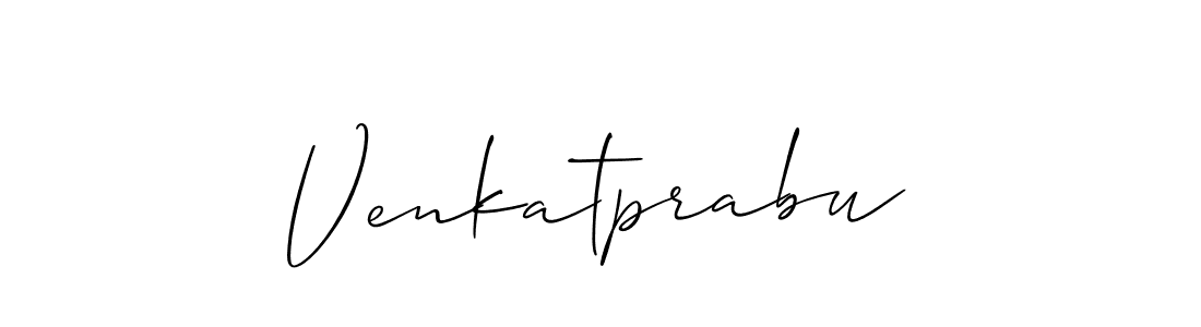 It looks lik you need a new signature style for name Venkatprabu. Design unique handwritten (Allison_Script) signature with our free signature maker in just a few clicks. Venkatprabu signature style 2 images and pictures png