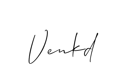 Venkd stylish signature style. Best Handwritten Sign (Allison_Script) for my name. Handwritten Signature Collection Ideas for my name Venkd. Venkd signature style 2 images and pictures png