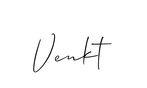 Use a signature maker to create a handwritten signature online. With this signature software, you can design (Allison_Script) your own signature for name Venkt. Venkt signature style 2 images and pictures png