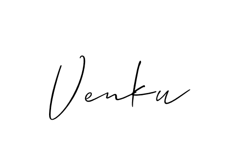 You should practise on your own different ways (Allison_Script) to write your name (Venku) in signature. don't let someone else do it for you. Venku signature style 2 images and pictures png