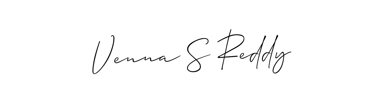 Make a beautiful signature design for name Venna S Reddy. With this signature (Allison_Script) style, you can create a handwritten signature for free. Venna S Reddy signature style 2 images and pictures png
