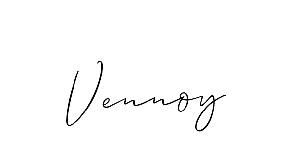 Allison_Script is a professional signature style that is perfect for those who want to add a touch of class to their signature. It is also a great choice for those who want to make their signature more unique. Get Vennoy name to fancy signature for free. Vennoy signature style 2 images and pictures png