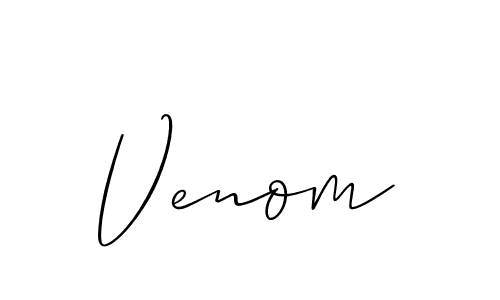 How to make Venom signature? Allison_Script is a professional autograph style. Create handwritten signature for Venom name. Venom signature style 2 images and pictures png