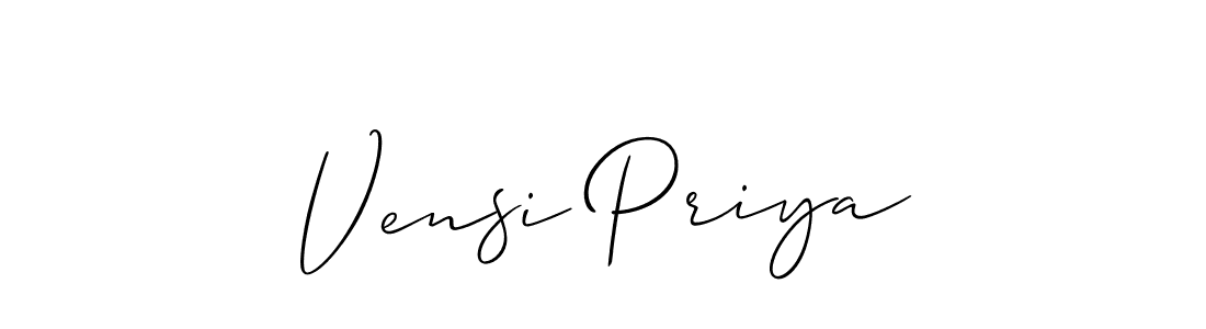 if you are searching for the best signature style for your name Vensi Priya. so please give up your signature search. here we have designed multiple signature styles  using Allison_Script. Vensi Priya signature style 2 images and pictures png