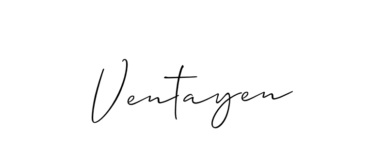 It looks lik you need a new signature style for name Ventayen. Design unique handwritten (Allison_Script) signature with our free signature maker in just a few clicks. Ventayen signature style 2 images and pictures png