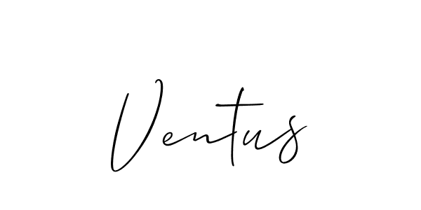 Make a beautiful signature design for name Ventus. With this signature (Allison_Script) style, you can create a handwritten signature for free. Ventus signature style 2 images and pictures png
