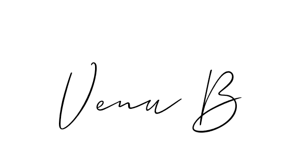 Design your own signature with our free online signature maker. With this signature software, you can create a handwritten (Allison_Script) signature for name Venu B. Venu B signature style 2 images and pictures png