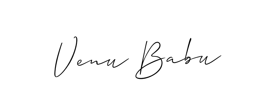It looks lik you need a new signature style for name Venu Babu. Design unique handwritten (Allison_Script) signature with our free signature maker in just a few clicks. Venu Babu signature style 2 images and pictures png