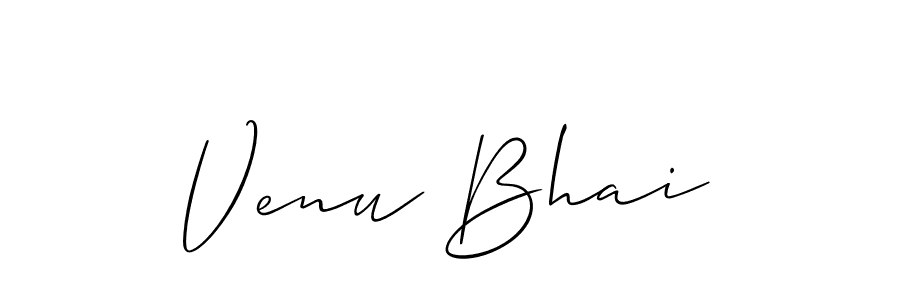 Design your own signature with our free online signature maker. With this signature software, you can create a handwritten (Allison_Script) signature for name Venu Bhai. Venu Bhai signature style 2 images and pictures png
