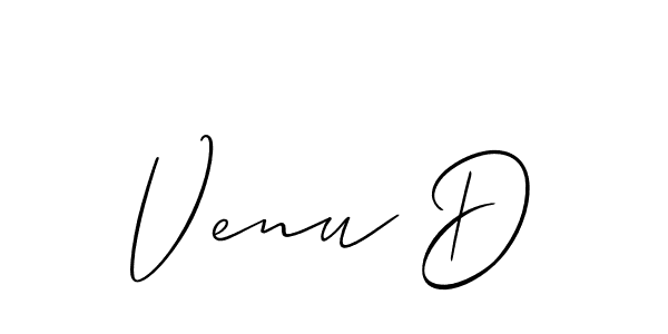 Similarly Allison_Script is the best handwritten signature design. Signature creator online .You can use it as an online autograph creator for name Venu D. Venu D signature style 2 images and pictures png