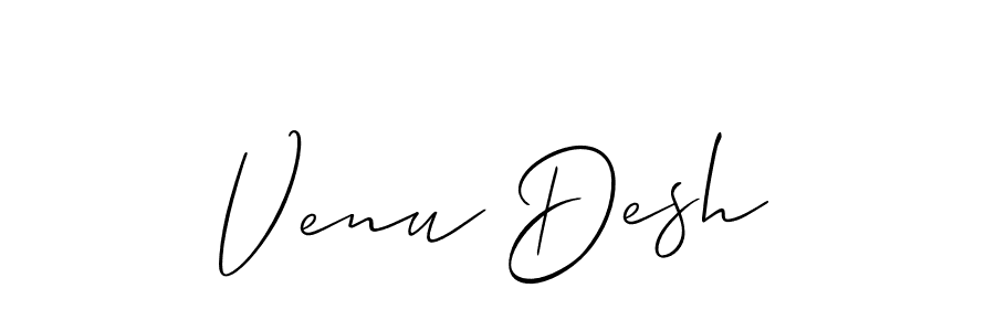 It looks lik you need a new signature style for name Venu Desh. Design unique handwritten (Allison_Script) signature with our free signature maker in just a few clicks. Venu Desh signature style 2 images and pictures png