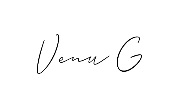 Also we have Venu G name is the best signature style. Create professional handwritten signature collection using Allison_Script autograph style. Venu G signature style 2 images and pictures png