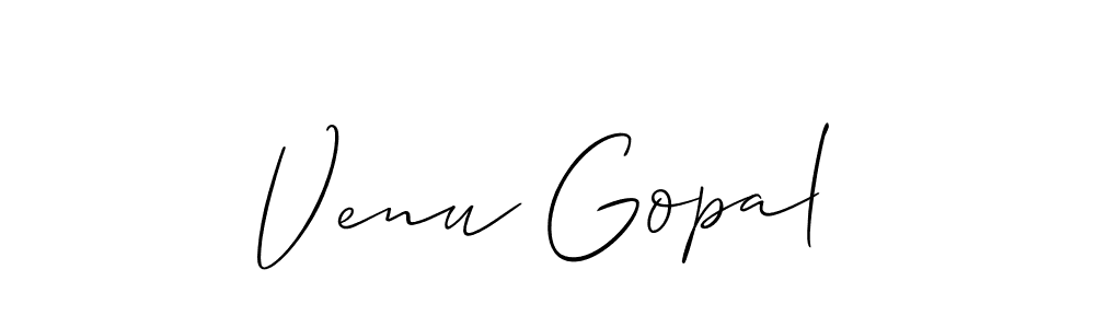 Create a beautiful signature design for name Venu Gopal. With this signature (Allison_Script) fonts, you can make a handwritten signature for free. Venu Gopal signature style 2 images and pictures png