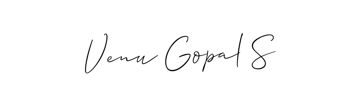 This is the best signature style for the Venu Gopal S name. Also you like these signature font (Allison_Script). Mix name signature. Venu Gopal S signature style 2 images and pictures png