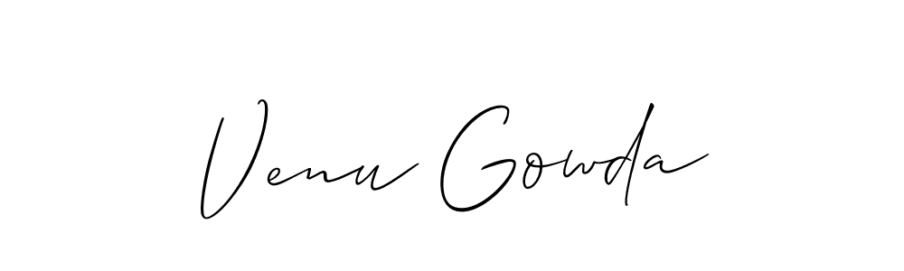 How to Draw Venu Gowda signature style? Allison_Script is a latest design signature styles for name Venu Gowda. Venu Gowda signature style 2 images and pictures png