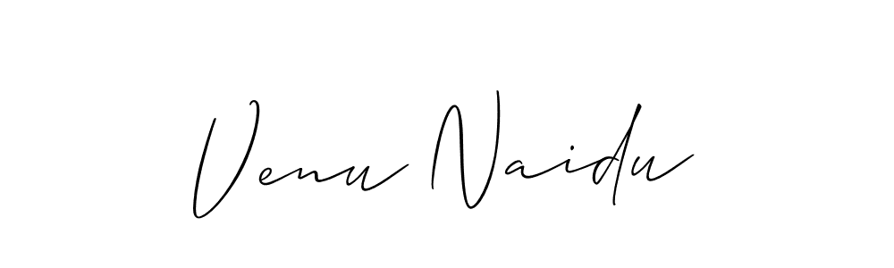 You should practise on your own different ways (Allison_Script) to write your name (Venu Naidu) in signature. don't let someone else do it for you. Venu Naidu signature style 2 images and pictures png