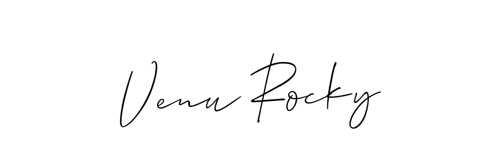 How to make Venu Rocky signature? Allison_Script is a professional autograph style. Create handwritten signature for Venu Rocky name. Venu Rocky signature style 2 images and pictures png