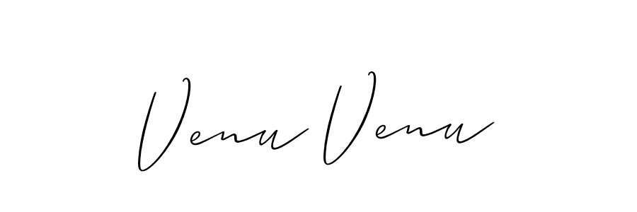 You should practise on your own different ways (Allison_Script) to write your name (Venu Venu) in signature. don't let someone else do it for you. Venu Venu signature style 2 images and pictures png