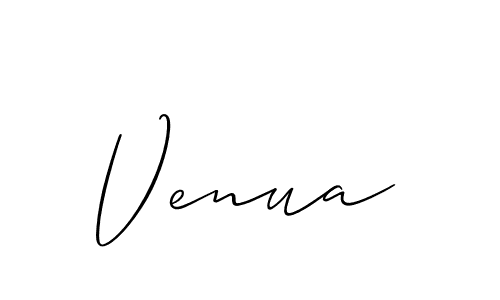 Create a beautiful signature design for name Venua. With this signature (Allison_Script) fonts, you can make a handwritten signature for free. Venua signature style 2 images and pictures png