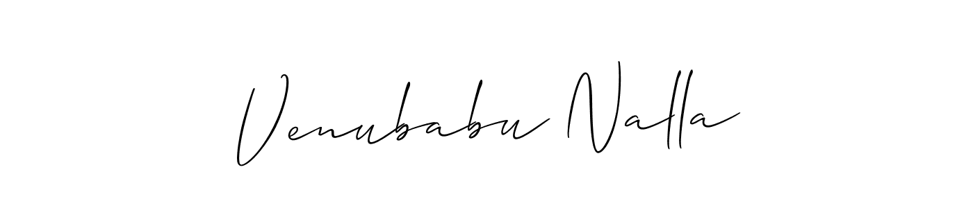 if you are searching for the best signature style for your name Venubabu Nalla. so please give up your signature search. here we have designed multiple signature styles  using Allison_Script. Venubabu Nalla signature style 2 images and pictures png