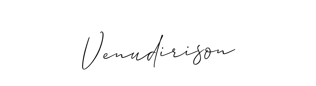 You should practise on your own different ways (Allison_Script) to write your name (Venudirison) in signature. don't let someone else do it for you. Venudirison signature style 2 images and pictures png