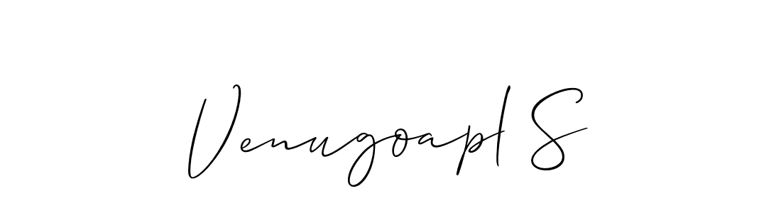 How to make Venugoapl S name signature. Use Allison_Script style for creating short signs online. This is the latest handwritten sign. Venugoapl S signature style 2 images and pictures png