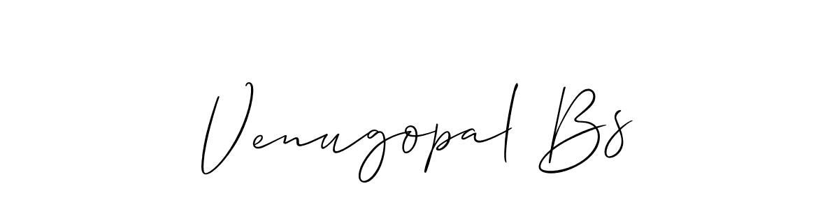 The best way (Allison_Script) to make a short signature is to pick only two or three words in your name. The name Venugopal Bs include a total of six letters. For converting this name. Venugopal Bs signature style 2 images and pictures png