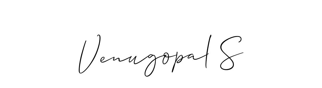 Make a beautiful signature design for name Venugopal S. With this signature (Allison_Script) style, you can create a handwritten signature for free. Venugopal S signature style 2 images and pictures png