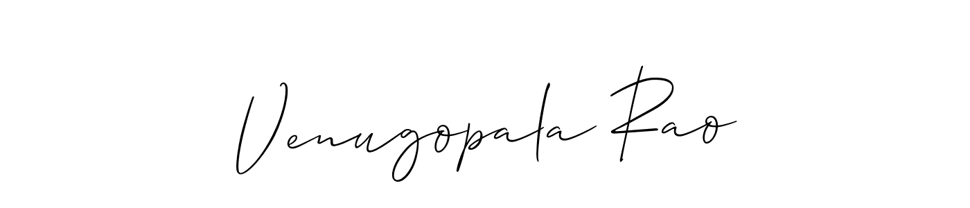 Make a beautiful signature design for name Venugopala Rao. With this signature (Allison_Script) style, you can create a handwritten signature for free. Venugopala Rao signature style 2 images and pictures png