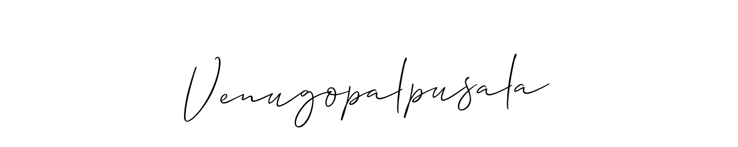 Venugopalpusala stylish signature style. Best Handwritten Sign (Allison_Script) for my name. Handwritten Signature Collection Ideas for my name Venugopalpusala. Venugopalpusala signature style 2 images and pictures png