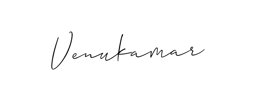 Use a signature maker to create a handwritten signature online. With this signature software, you can design (Allison_Script) your own signature for name Venukamar. Venukamar signature style 2 images and pictures png