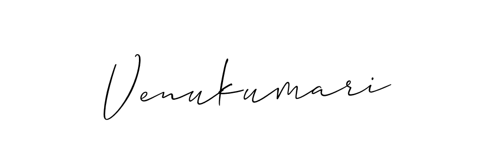 Create a beautiful signature design for name Venukumari. With this signature (Allison_Script) fonts, you can make a handwritten signature for free. Venukumari signature style 2 images and pictures png