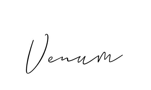Design your own signature with our free online signature maker. With this signature software, you can create a handwritten (Allison_Script) signature for name Venum. Venum signature style 2 images and pictures png