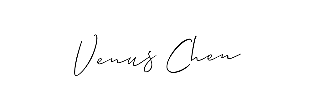 Venus Chen stylish signature style. Best Handwritten Sign (Allison_Script) for my name. Handwritten Signature Collection Ideas for my name Venus Chen. Venus Chen signature style 2 images and pictures png