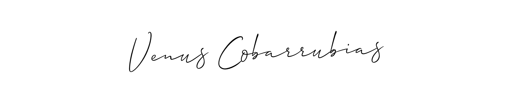 The best way (Allison_Script) to make a short signature is to pick only two or three words in your name. The name Venus Cobarrubias include a total of six letters. For converting this name. Venus Cobarrubias signature style 2 images and pictures png