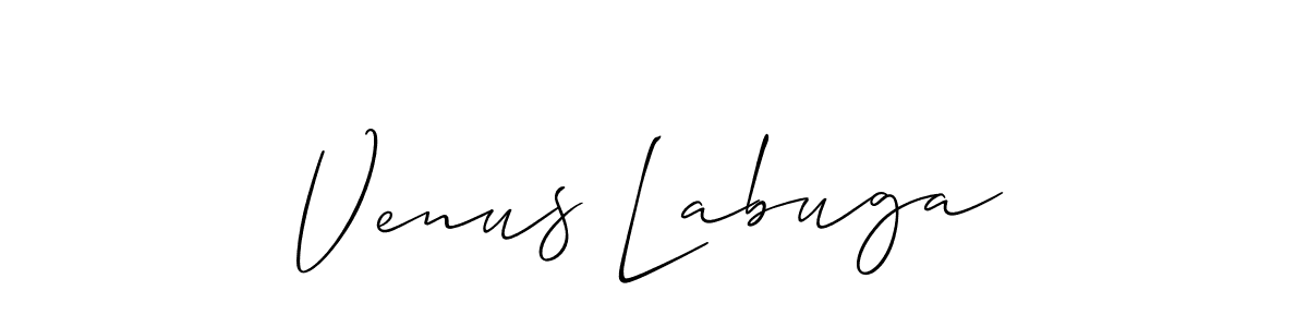The best way (Allison_Script) to make a short signature is to pick only two or three words in your name. The name Venus Labuga include a total of six letters. For converting this name. Venus Labuga signature style 2 images and pictures png