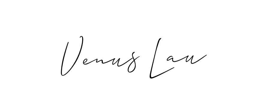 How to make Venus Lau signature? Allison_Script is a professional autograph style. Create handwritten signature for Venus Lau name. Venus Lau signature style 2 images and pictures png