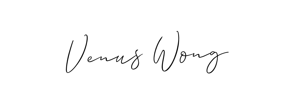 You should practise on your own different ways (Allison_Script) to write your name (Venus Wong) in signature. don't let someone else do it for you. Venus Wong signature style 2 images and pictures png