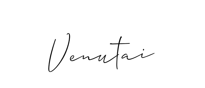 Use a signature maker to create a handwritten signature online. With this signature software, you can design (Allison_Script) your own signature for name Venutai. Venutai signature style 2 images and pictures png